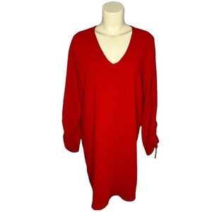 NWT Tahari V-neck Dress Size 12, Sexy Red, Excellent Condition, Smoke Free Home